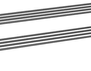 SONGMICS 2-Tier Shoe Rack, Stackable Metal Organizer for 15-18 Pairs, Versatile for Entryway, 11.8 x 46.1 x 1|4 Inches,